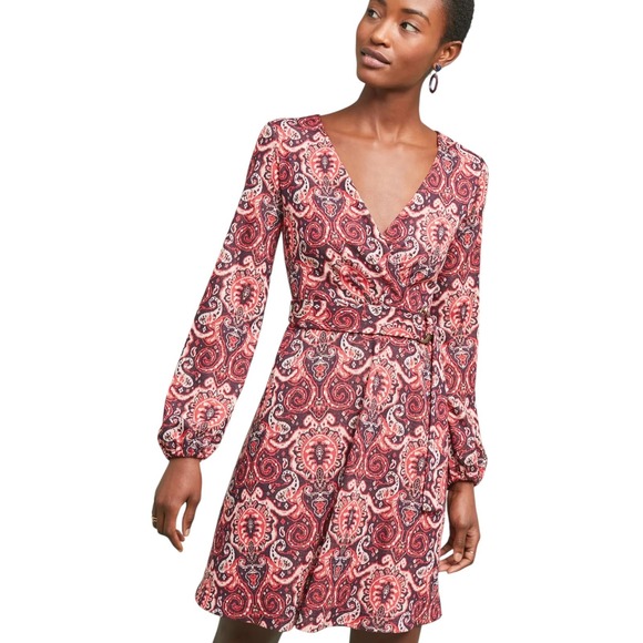 Maeve by Anthropologie Dresses & Skirts - Maeve Anthropologie Paisley Belted Fit Flare Dress Pockets Small Boho Indie 70s
